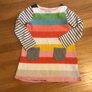 Mini Boden rainbow stripe dress!